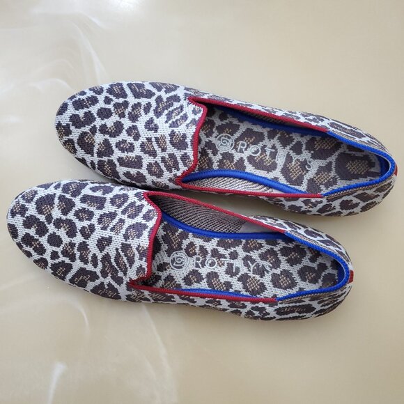Rothy's The Loafer in the Mocha Spot Leopard Print Size 8.5 - Picture 5 of 13